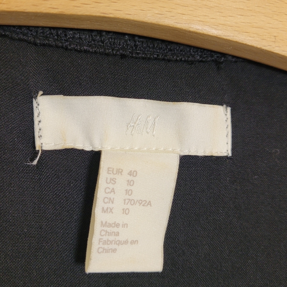 H&M Classic Black Long Duster 10 - Picture 2 of 5